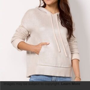 Evereve Metallic Knit Sweater size medium